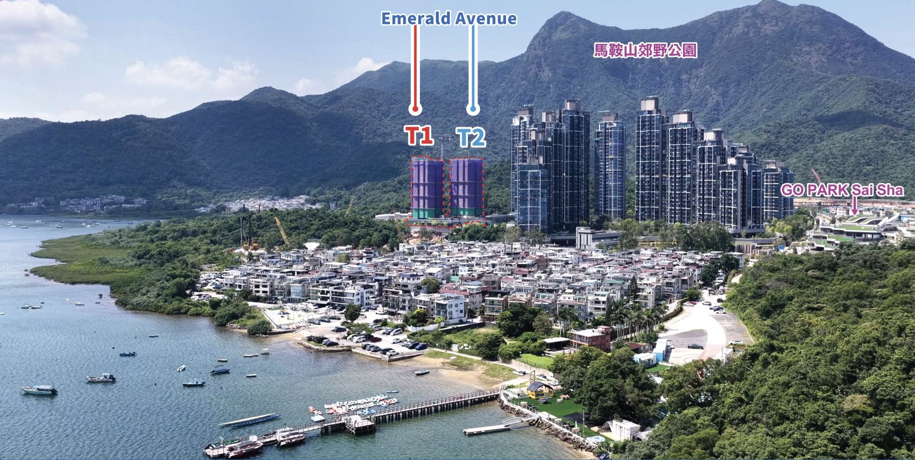 Emerald Avenue 兩座與 GO PARK 位置航拍